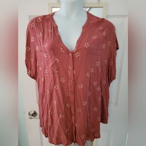 Torrid rust/gold star top